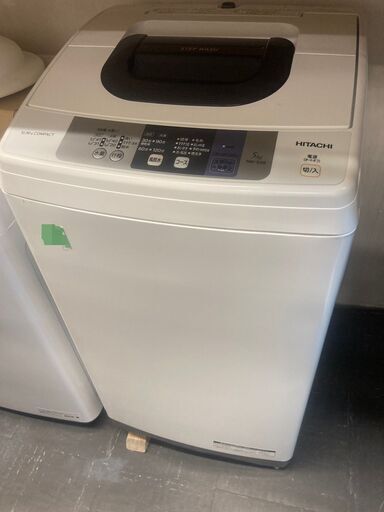 ☆中古￥10,800！HITACHI　5.0kg洗濯機　家電　NW-50B型　2018年製　幅54㎝ｘ奥行51㎝ｘ高さ97㎝　【BJ047】