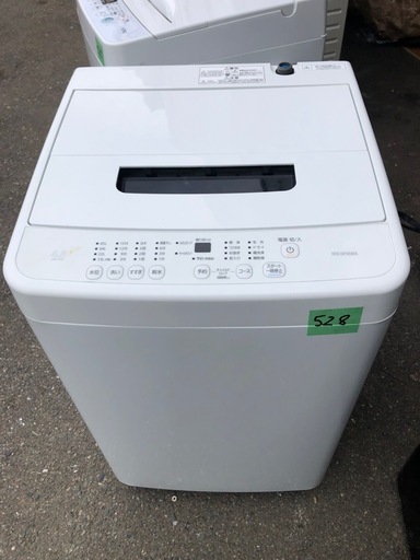 NO 528 福岡市内配送設置無料✨  2020年　洗濯機 4.5kg 部屋干し時間短縮モード 一人暮らし IAW-T451