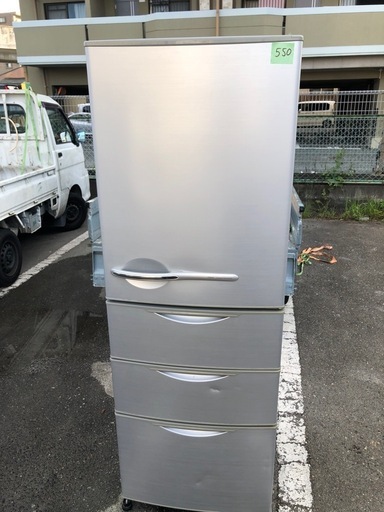 NO 550 福岡市内配送設置無料✨  AQUA アクア 冷蔵庫(355L・右開き）ラグジュアリーシルバー AQR-361A-S