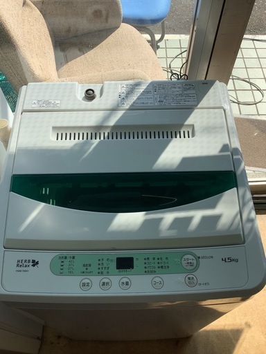 ヤマダ電機オリジナル　全自動電気洗濯機　(4.5kg) HerbRelax YWM-T45A1(W)  リサイクルショップ宮崎屋　佐土原店　24.10.10F