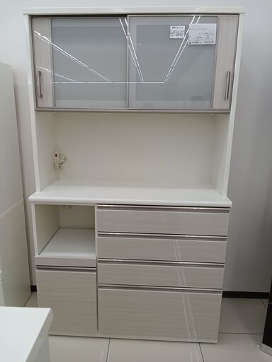 ★ジモティ割あり★ NITORI レンジボード ライトベージュ H205×D51×W120 クリーニング済み HJ4654