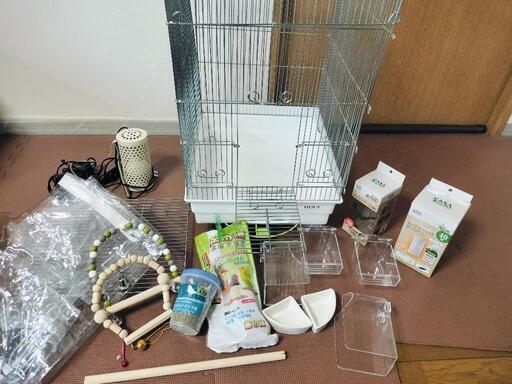 美品　HOEI鳥ゲージ35　ヒーター付　すぐ飼える飼育セット