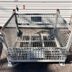 【受け渡し決定】中古メッシュパレット 吊りパレット 網カゴ 鉄カゴ 物置 廃棄物入れ等に
