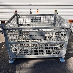 【受け渡し決定】中古メッシュパレット 吊りパレット 網カゴ 鉄カゴ 物置 廃棄物入れ等に