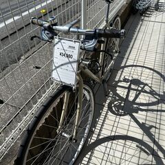 ジモティ来店特価!!　ロードバイク　アラヤ　4130　ベージュ　　J-1074