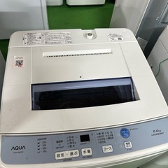 ご来店時、ガン×2お値引き‼️AQUA(アクア) 2018年製 6.0kg 洗濯機🎉