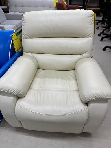 ジモティ来店特価!!　1人掛け電動ソファー　ホワイト　　Ｊ-1088