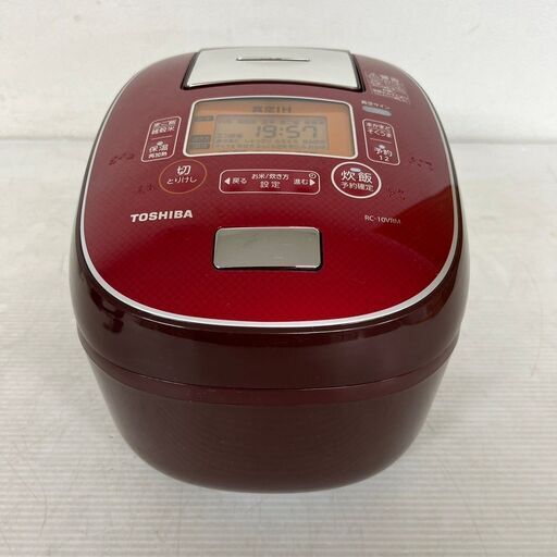【TOSHIBA】 東芝 真空 IHジャー 炊飯器 RC-10VRM  5.5合炊き 2019年製 N0401