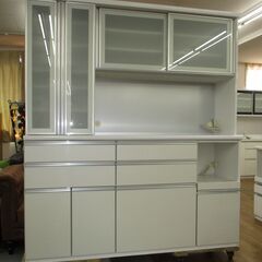 R066 最高級 古賀家具 大型キッチンボード、食器棚、幅174cm Used・キレイ