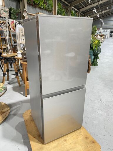 商談中！★AQUA★ アクア 2ドア冷蔵庫 AQR-13M 2022年 126L W47.6㎝ 左開き 耐熱天板 一人暮らし 単身赴任 シルバー 福島 郡山市