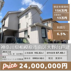 🏠【高利回り6.5%、オーナーチェンジ物件】(投資用)中古…