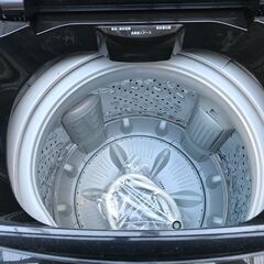 【FU1129】★アイリスオーヤマ IRIS OHYAMA 洗濯機 8kg ブラックレーベル 全自動 部屋干しモード ガラストップ ステンレス槽 IAW-T803BL  大容量 大家族 ファミリー向け 家電 生活家電 おしゃれ 簡易クリーニング済 堺市 【ジャングルジャングル深井店】