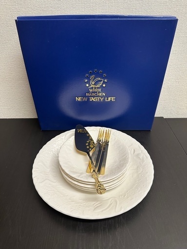 【値下】YAMAKA WHITE MARCHEN 山加 ホワイトメルヘン ベリーセット ケーキ皿セット パーティー皿 食器 洋食器 未使用 保管品 現状品