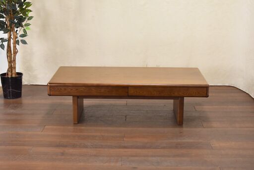 カリモク家具 karimoku センターテーブル 引き出し2杯付き プッシュ式