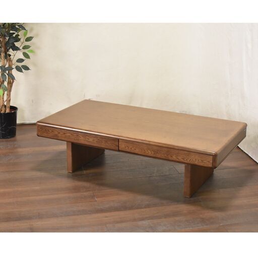 ≪yt1636ジ≫ karimoku/カリモク家具 センターテーブル TS4130 幅122cm 奥行62cm 引き出し2杯 収納付き リビングテーブル 中古家具/宮城県仙台市 50415-05