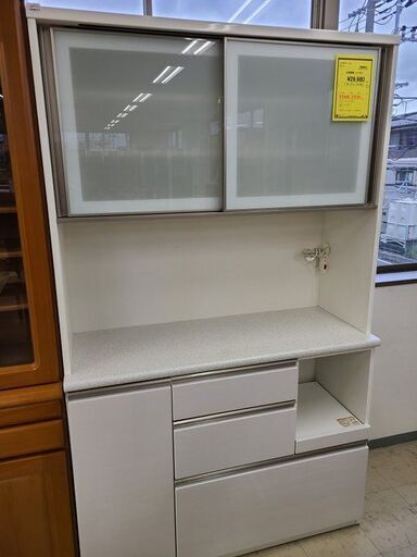 J7777　NITORI　ニトリ　キッチンボード　アルミナ２　120KBWH　ホワイト　クリーニング済　【リユースのサカイ柏店】　参考価格99,990円