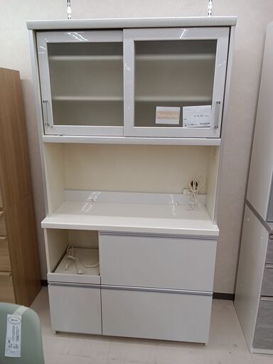 ★ジモティ割あり★ Pamouna レンジボード ホワイト W104.5×D40.5×H194.5 クリーニング済み TC5340
