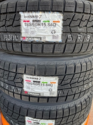 24年製！185/60R15ヨコハマタイヤスタッドレスタイヤiceGUARD7 iG70 消費税、作業代、廃タイヤ代全て込み84700円！