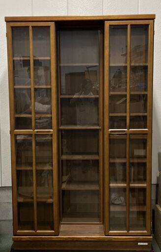 BOOKMAN 大型 本棚 スライド 収納棚 飾り棚 大容量 幅121cm×奥行47cm×高さ198cm
