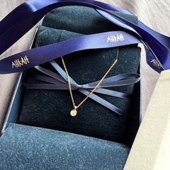 近々消します　AHKAH  リエールハート ネックレス　一粒ダイヤ