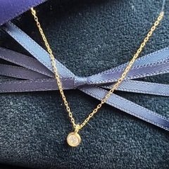 近々消します　AHKAH  リエールハート ネックレス　一粒ダイヤ