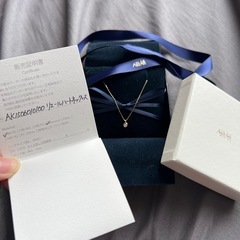 近々消します　AHKAH  リエールハート ネックレス　一粒ダイヤ