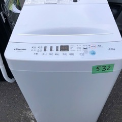 北九州市内配送設置無料 保証付き 2019年 ハイセンス 4．5kg全自動洗濯