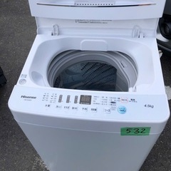 北九州市内配送設置無料 保証付き 2019年 ハイセンス 4．5kg全自動洗濯