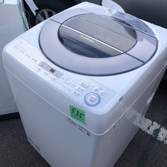 北九州市内配送設置無料　保証付き 2019年　ES-GV8C-S 全自動洗濯機 シルバー [洗濯8.0kg /乾燥機能無 /上開き]