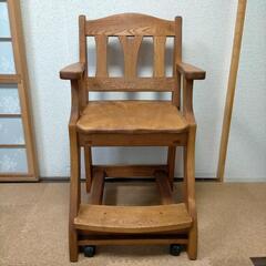 天然栗無垢材 手作特注品木製椅子 飾り台