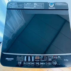 【決まりました】ハイセンス 洗濯機 5.5k 2022年 ブラック