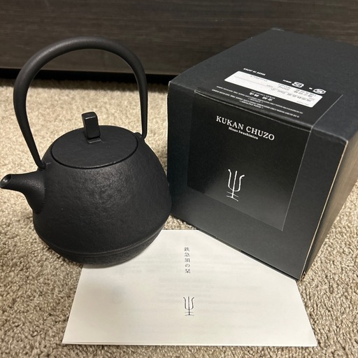 【新品未使用】　空間鋳造 鉄急須 Egg 小 黒