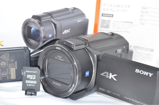 【 極美品 | 動作保証 】 SONY ハンディカム FDR-AX45 ブラック 【 SDカード 256GB 付属品多数 】