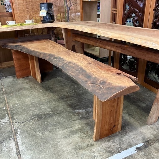 無垢材ベンチ チェア カフェ カウンターベンチ 店舗什器 インテリア