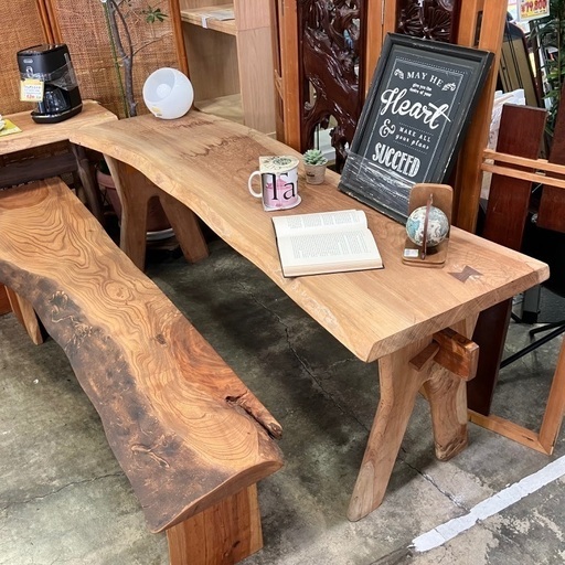 無垢材テーブル カフェテーブル カウンターテーブル 店舗什器