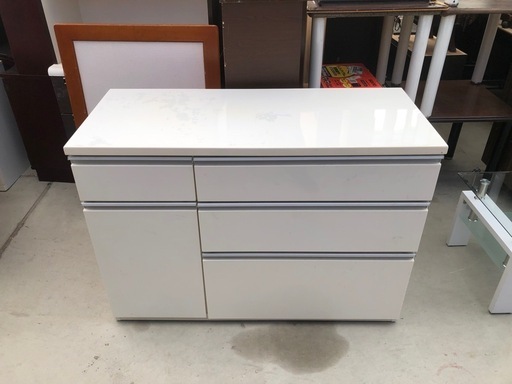 人気の白家具❗️ニトリ カウンターボード キッチン収納棚 キュリー2 120cm×50cm×高さ85cm