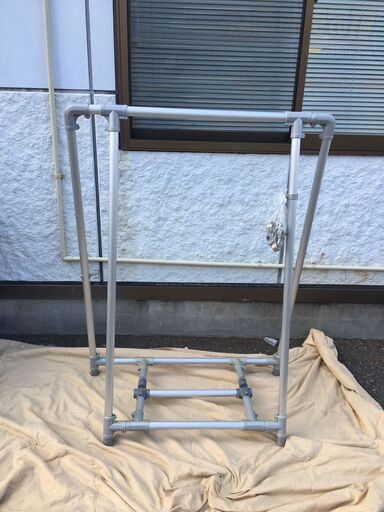 JM19143S)ハンガーラック 幅：約88cm 高さ：約120cm 奥行：約43cm 中古品【取りに来られる方限定】