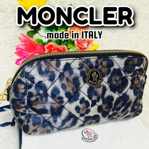 貴重●MONCLER●モンクレール●大きい●ポーチ●アニマル●ヒョウ柄●保存袋つき●小物入れ●化粧ポーチ●トラベルポーチ●