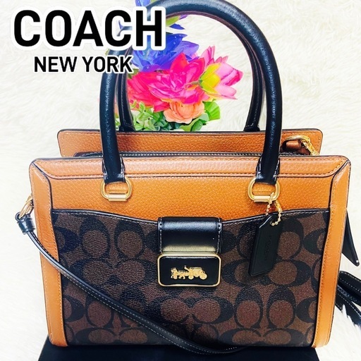 ●未使用●2way●COACH●コーチ●ショルダーバッグ●ハンドバッグ●本革レザー●シグネチャー●グレース●ハンドバッグ●ショルダーバッグ●クロスボディ●肩がけ