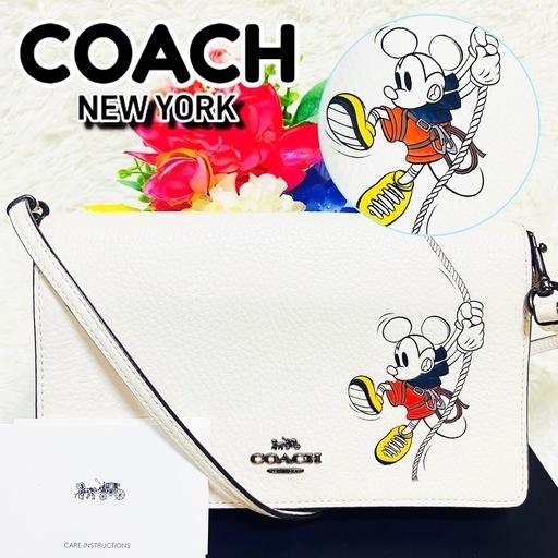 ●COACH●コーチ●ショルダーバッグ●財布●クラッチバッグ●ミッキーマウス●レザー●ディズニー●コラボ●ウォレット●レディース