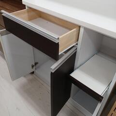 ★ジモティ割あり★ 3枚扉オープンボード　WH/BR　(H)184× (W)89× (D)42【joh 2785】 ☆ジモティ割あり☆ 3枚扉オープンボード WH/BR (H)184× (W)