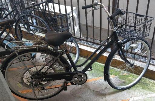 [良品]ノーパンク自転車 27インチ 6速ギア オートライト
