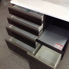 「ジモティー見た」で5％OFF！【ダイニングボード】ダイニングボード  食器棚 レンジボード キッチンボード:ダークブラウン