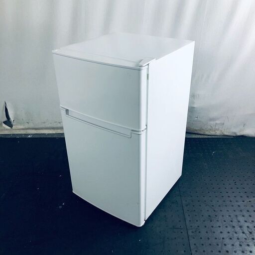 ID:rg219515 TAGlabel 冷蔵庫 一人暮らし 中古 2019年製 2ドア 85L ホワイト 直冷式 右開き AT-RF85B  【リユース品：状態C】【送料無料】【設置費用無料】