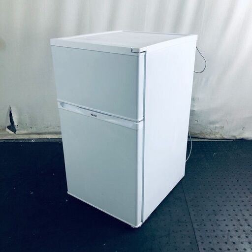ID:rg219517 ハイアール Haier 冷蔵庫 一人暮らし 中古 2015年製 2ドア 91L ホワイト 直冷式 右開き JR-N91J(W)  【リユース品：状態B】【送料無料】【設置費用無料】