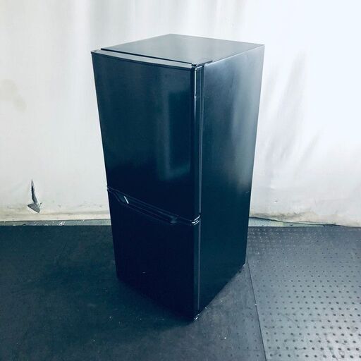ID:rc12529 山善 YAMAZEN 冷蔵庫 一人暮らし 中古 2021年製 2ドア 106L ブラック 直冷式 右開き YFR-D111(B)  【リユース品：状態B】【送料無料】【設置費用無料】