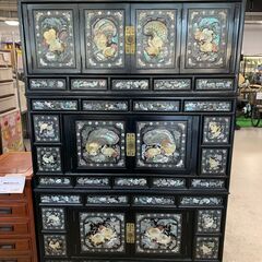 ☆来店限定☆ 箪笥 螺鈿細工 アジアン家具 鍵付き