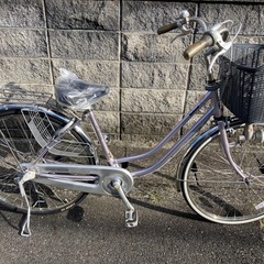 26インチ自転車】変速なし 前後タイヤ、チューブ新品❗️鍵、前カゴ