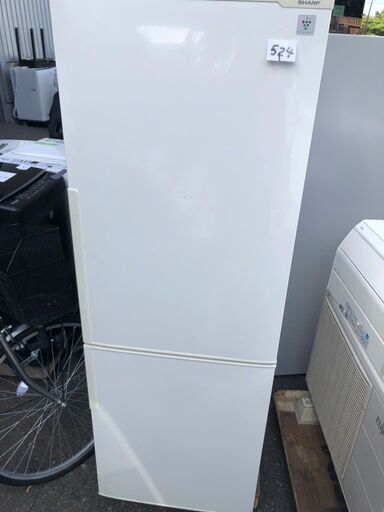 北九州市内配送設置✨NO 524　シャープ SHARP 冷蔵庫 （271L・右開き） 2ドア ホワイト系 SJ-PD27B-W