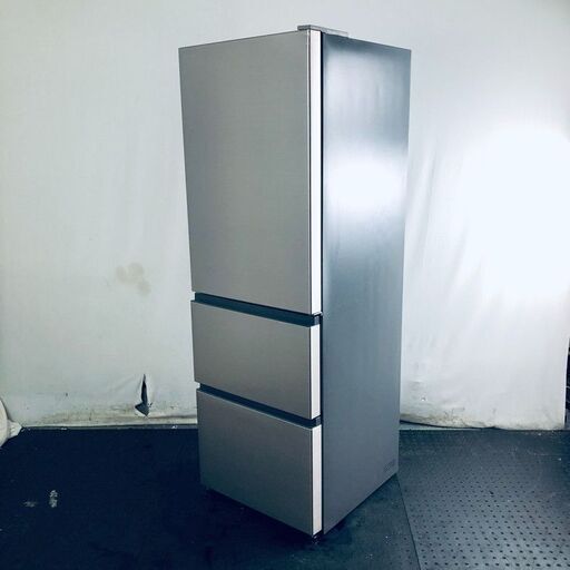 ID:rg219577 【自社配送エリア内限定】日立 HITACHI 冷蔵庫 ファミリー 中古 2021年製 3ドア 375L シャンパン ファン式 右開き R-V38RV(N)  【リユース品：状態C】【送料無料】【設置費用無料】